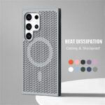 Capa Para Samsung S25 Ultra S24 Plus S24 Luxo Fosco Dissipação De Calor Buraco Resfriamento Magnético Carga Sem Fio PC D