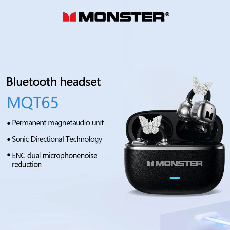 Monster mqt65 Intra-Auricular Sem Fio Novo Fone De Ouvido Bluetooth 6.0 Bateria De Longa Duração Com Redução De Ruído