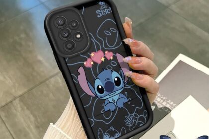 Capa Para Samsung Galaxy A52 A52S 4G 5G Capinha De Celular Stitch Macio Normal Preto Silicone Dupla 5027 TYB