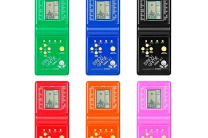 Kit com 6 Mini Vídeo Games Portátil - Cores Aleatórias.