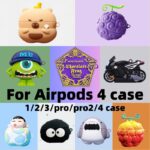 Para AirPods 4 case/pro/Pro2 1/2/3 cartoon Pro2/4 inPods 12/Gen 3gen tpu silicone Macio Gota Capa De Fone De Ouvido À Pr