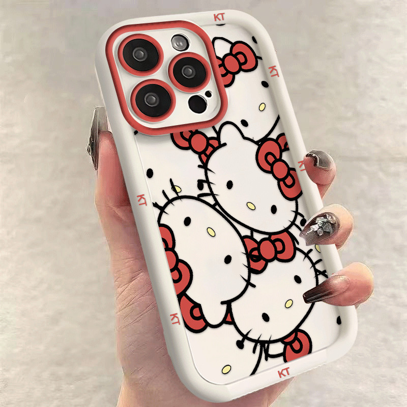 Capinha Capa de Anti queda fosco Padrão de gato KT Aplica se a Samsung A04 A05 A10 A12 A14 A15 A32 A35 A55 A72