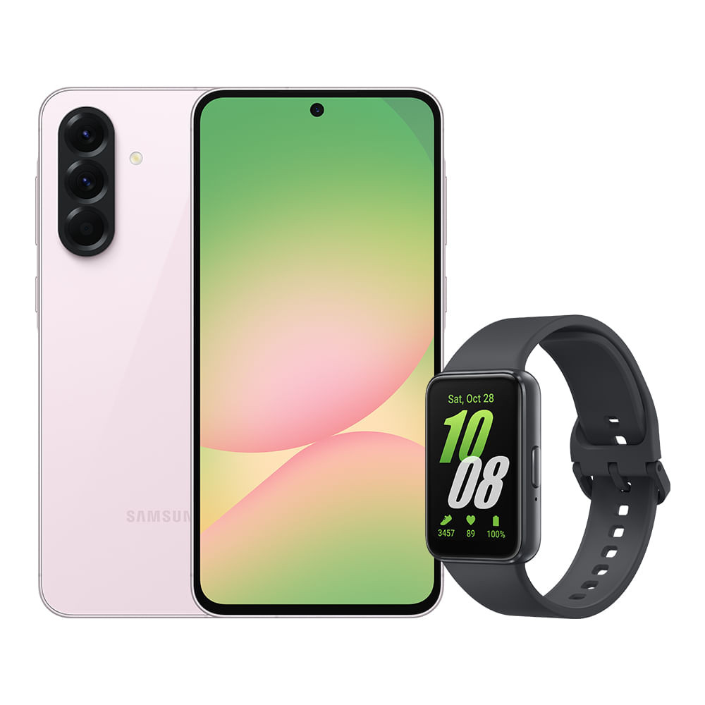 A56 5G (128GB) - Rosa + Galaxy Fit3 - Grafite