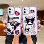 Kuromi Capa Transparente Anti-Impacto Para iPhone xr max 7 11 12 13 14 15 16 pro plus case