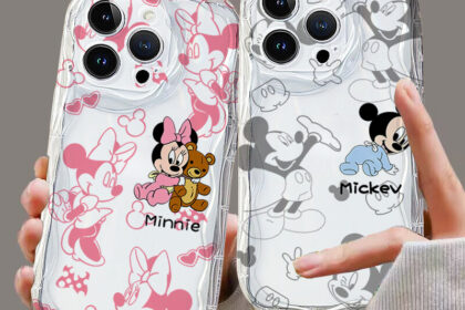 Capa 3D Mickey Minnie Mouse Para Motorola MOTO E13 E22 G75 G60 G52 G35 G05 G15 G22 G54 Adorável Transparente Disney INS