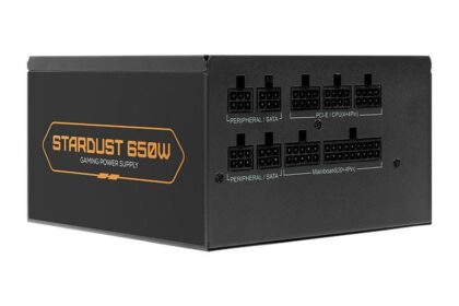 Fonte Pichau Stardust, 650W, Full Modular, Cybenetics Bronze, Preto, PG-ST650-BK01
