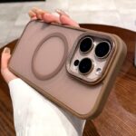 Luxo Sem Fio Carga Caso De Telefone Para iPhone 11 12 13 14 15 16 Pro Max Plus Transparente Magnético Pára-Choques Casos