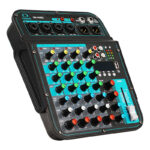 Mesa de Som 6 Canais Compacta Efeitos Phantom Power Onistek ON-MX02