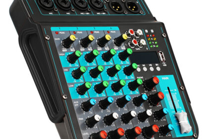 Mesa de Som 6 Canais Compacta Efeitos Phantom Power Onistek ON-MX02