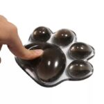 Apoio de Pulso Ergonômico em Gel Transparente Formato de Patinha Fofo, para Mouse, Ideal para Escritório e Jogos