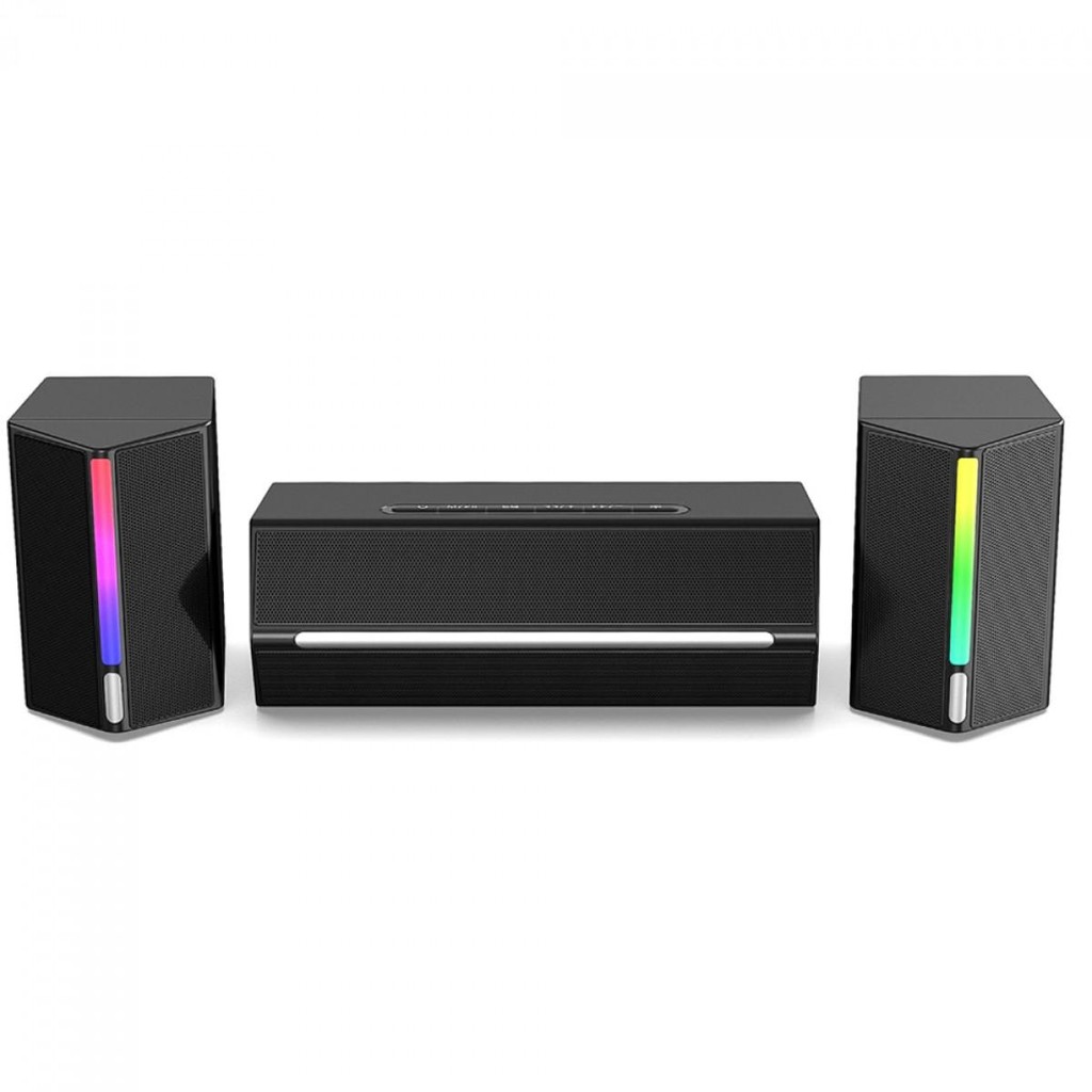 Caixa De Som Gamer Fifine Ampligame A22, Estéreo 2.1, RGB, Bluetooth, USB, 3.5, Preto, A22