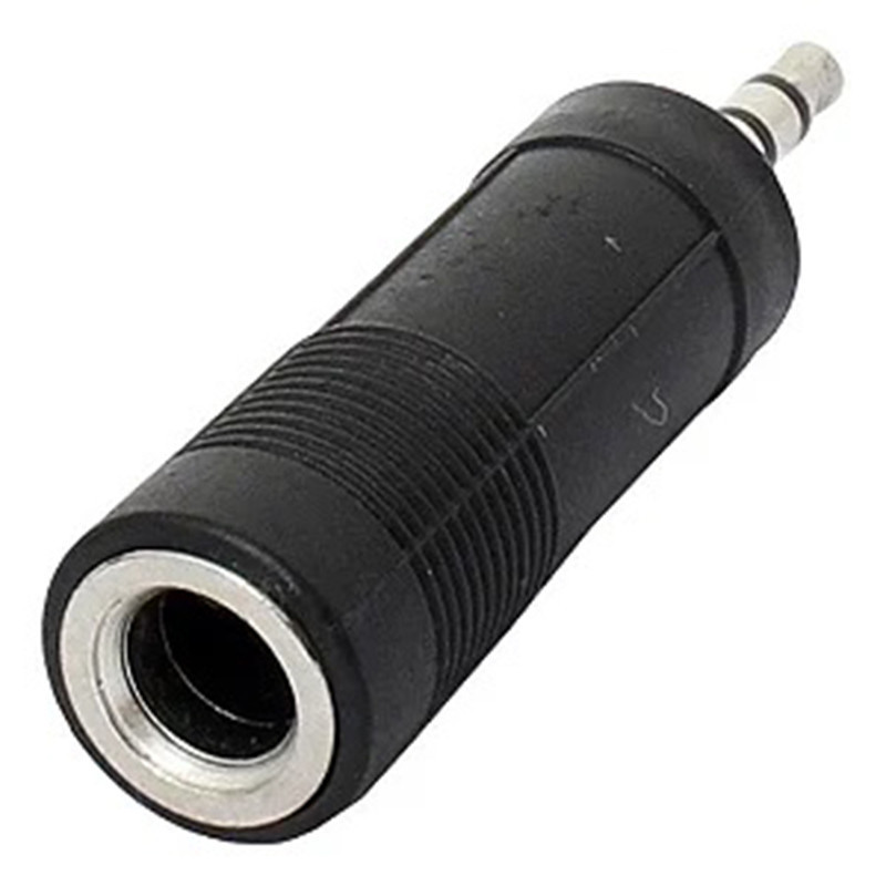 Plug Adaptador P10 femea P/ P2 macho Stereo Auxiliar Som
