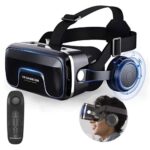Óculos VR Shinecon 3D Realidade virtual Controle Fones de Ouvido imersão Jogos e Filmes