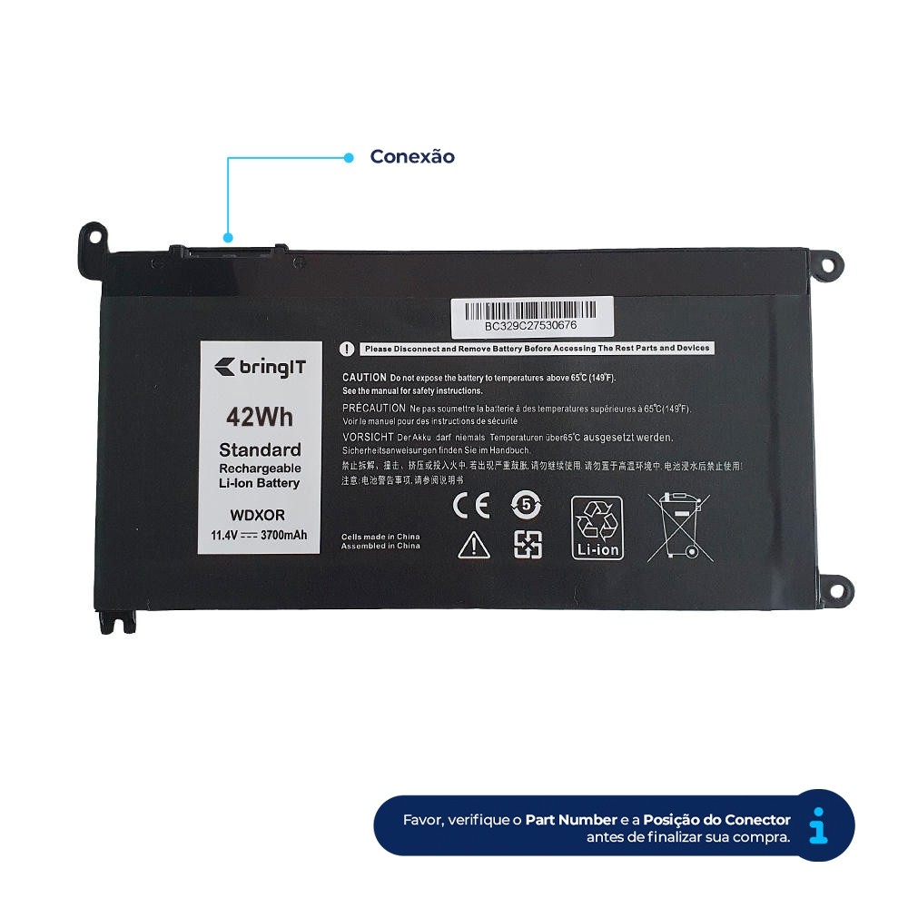 Bateria para Notebook Dell Inspiron P74G P74G001 | 3700 mAh
