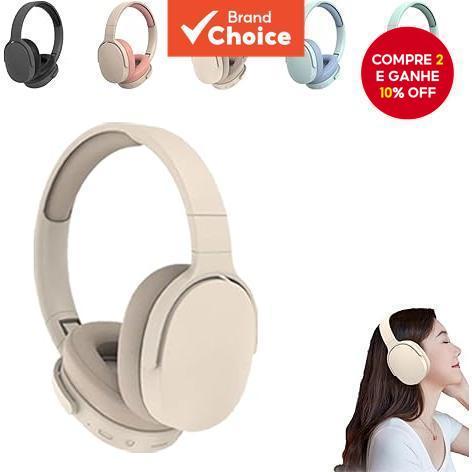 P2961 Fone De Ouvido Bluetooth Fones Sobre A Orelha Sem Fio 12H Playtime Com Cancelamento De Ruído HiFi Estéreo Dobrável