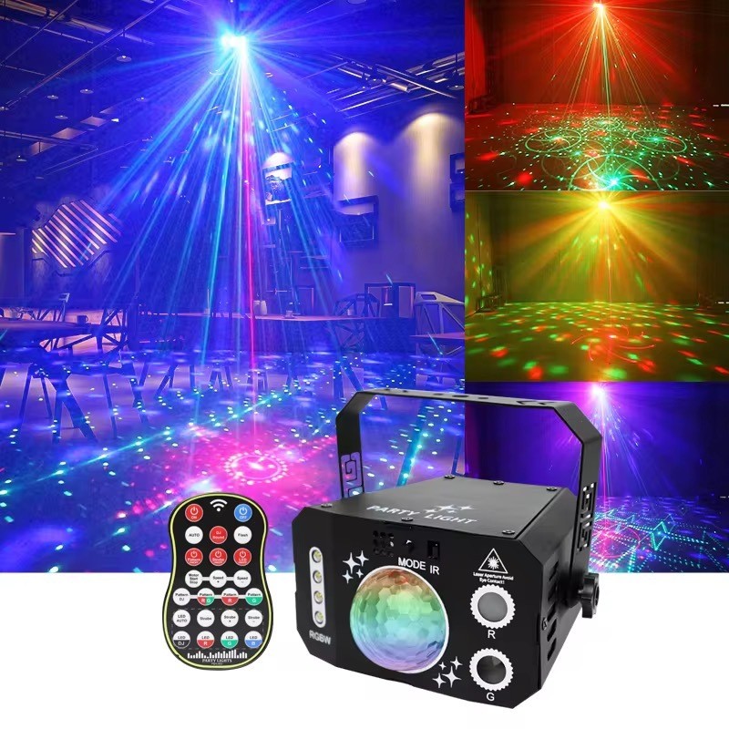 Canhão de Luz Led Refletor Para Festas Show OIH-6904 RGB 10W USB