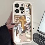 Jesus Deus Motivo Cruzado , Amor , Lente De Proteção anti-Queda Portátil Para 11/12/13/14/15/16 Pro max/XSMAX/7PLUS