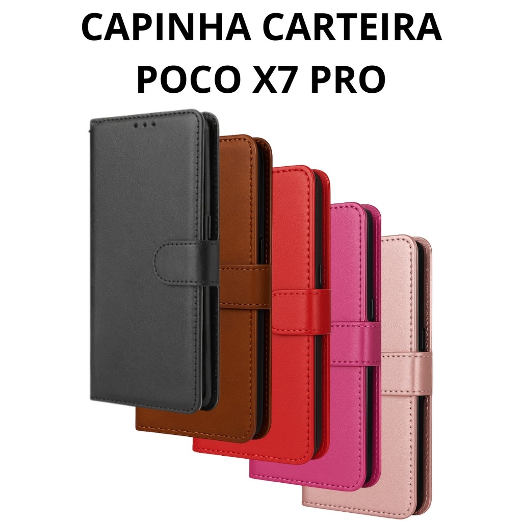 Capa Capinha Carteira Para Poco X7 Pro Várias Cores