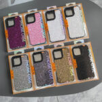 Capa De Celular Luxo Brilhante Rosa Com Strass Antishock Linha Samsung A05 - A56 / S20 - S25 ULTRA