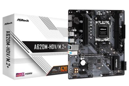 Placa Mãe ASRock A620M-HDV/M.2+, Chipset A620, AMD AM5, M-ATX, DDR5, 90-MXBLK0-A0UAYZ
