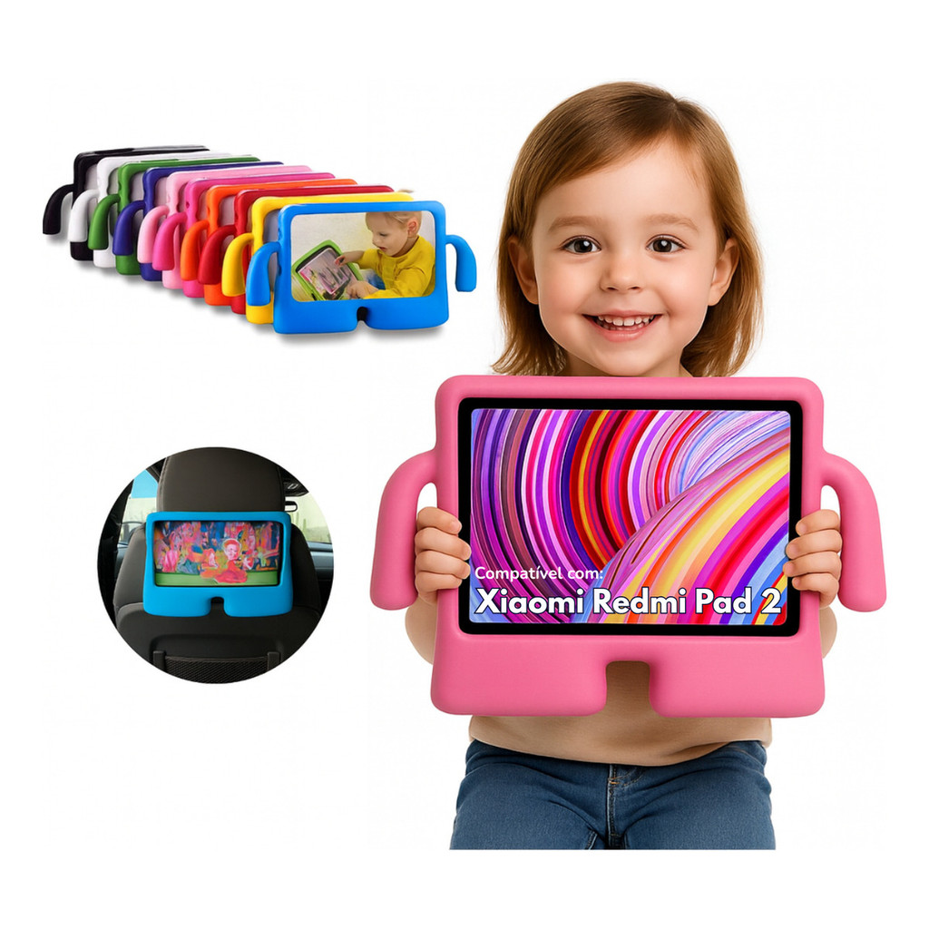 Capa Infantil com Bracinhos + Película Xiaomi Redmi Pad 2 11 2025