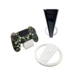 Kit Suporte Mesa Base Vertical Playstation 5 Ps5 Slim + Sup Controle