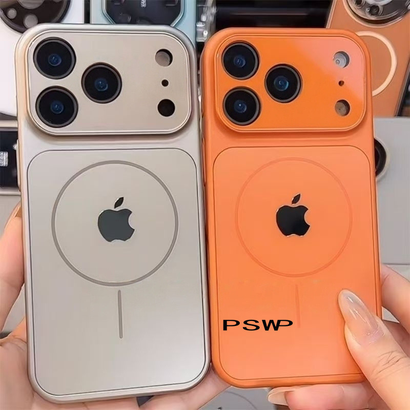 Nova Capa Protetora De Vidro Fosco Revestido De Titânio Para iPhone 17 Pro Max Air 16 15 14 13 Com Carregamento Magnétic