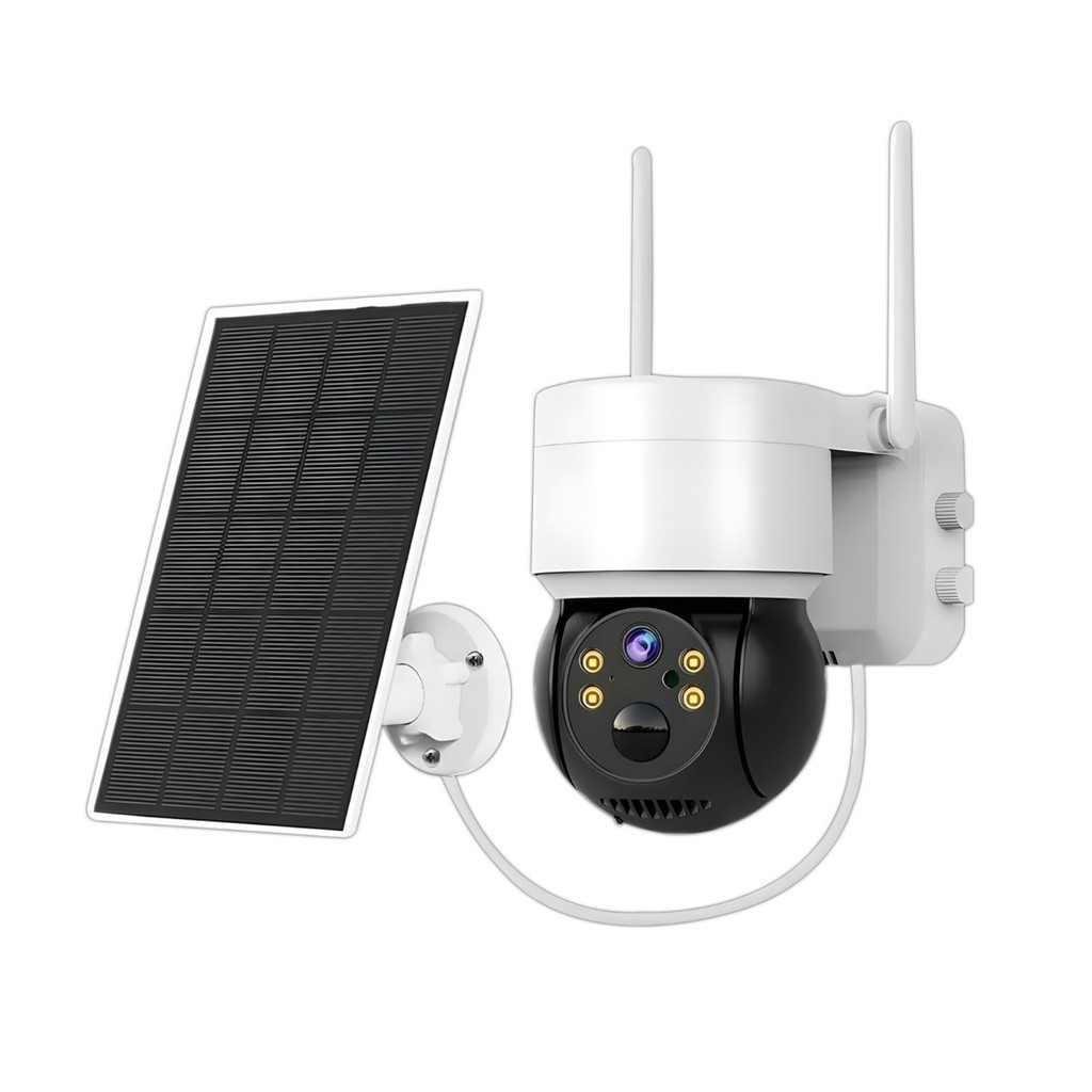 Câmera Solar PTZ Q6 Wi-Fi 1080P Bateria 4600mAh Visão Noturna Áudio Bidirecional IP65