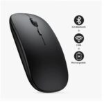 Mouse Sem Fio Via Bluetooth Pilha AAA Confortável e Ergonômico Botão Silencioso