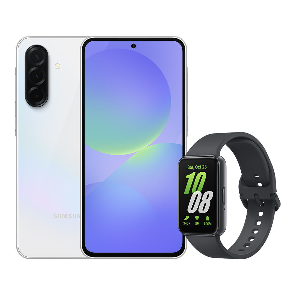 A36 5G (256GB) - Branco + Galaxy Fit3 - Grafite