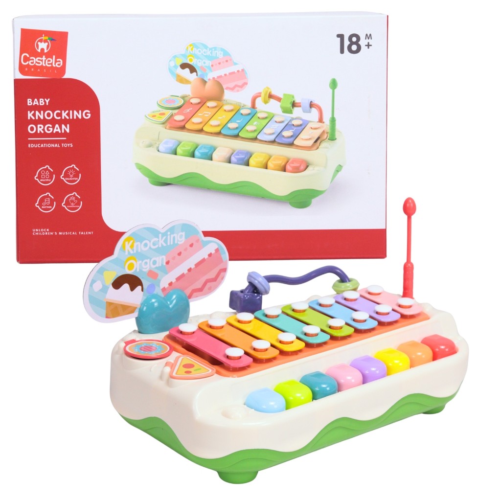 Brinquedo Infantil Xilofone Musical Verde - Castela