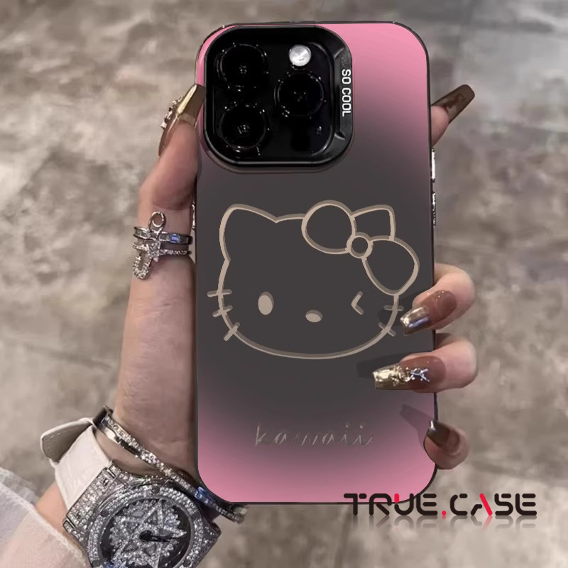 Capa De Telefone IMD estilo jovial feminino KITTY Compatível Com IPhone15 14 12 11 16 17 13PROMAX XR XS Plus animação fo